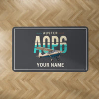 Thumbnail for Auster AOP.6 - Original + Name - Rectangle Carpet - Dark Gray