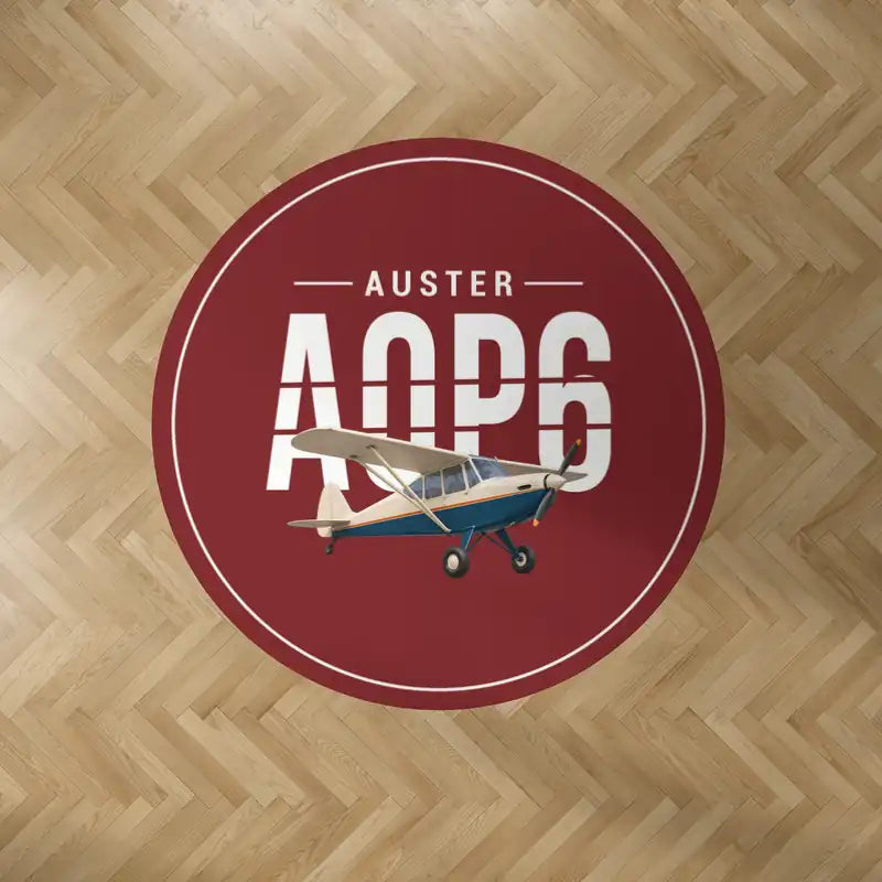 Auster AOP.6 - Original - Round Carpet - Dark Red