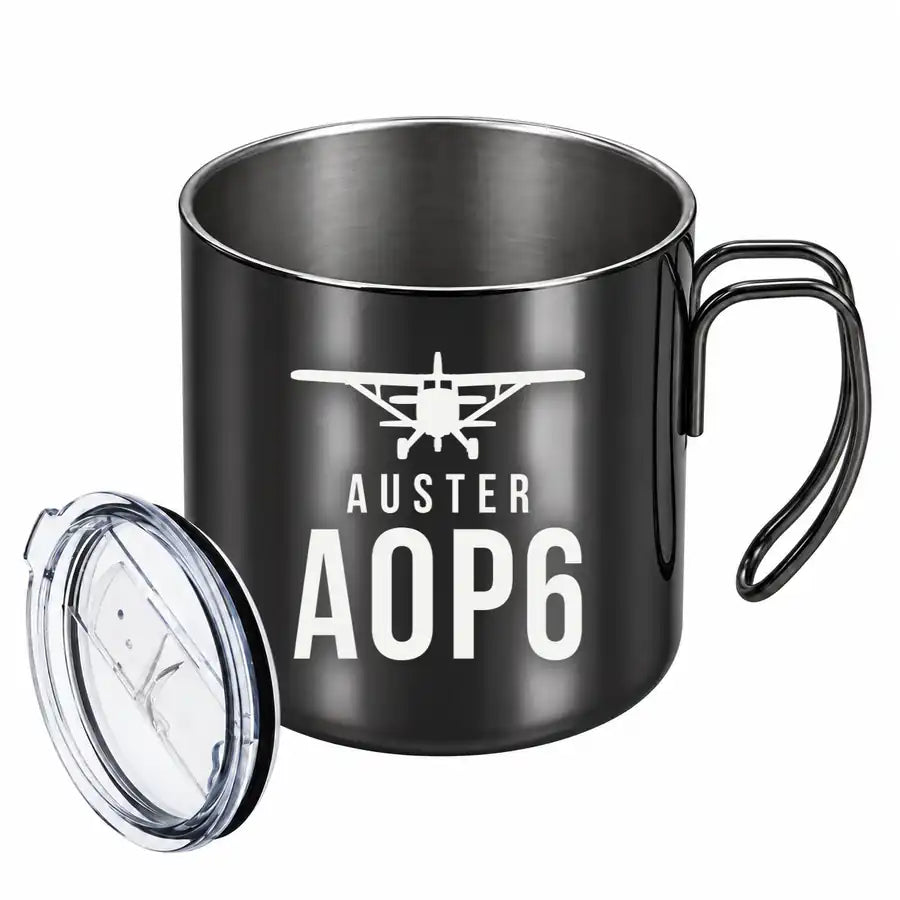 Auster AOP.6 - Portable Mug - Heritage - Black