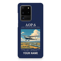 Thumbnail for Auster AOP.6 - Poster + Name - Samsung Case - Navy Blue