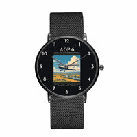 Thumbnail for Auster AOP.6 - Poster - Slim Mesh - Black and Stainless Steel Strap