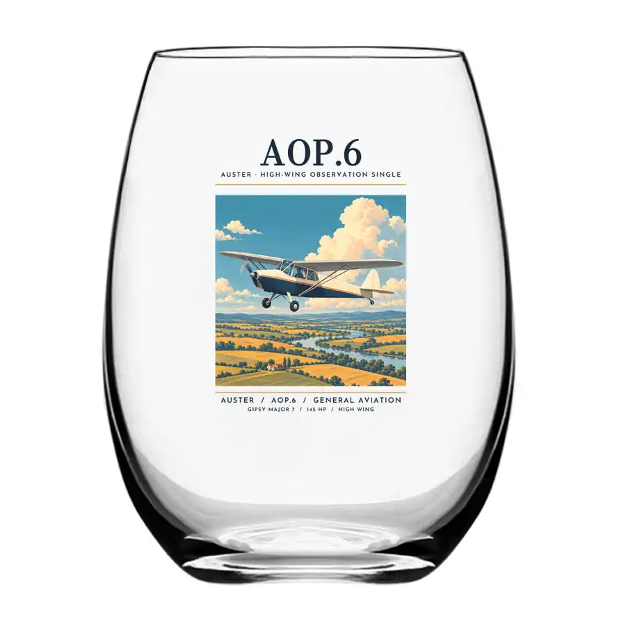 Auster AOP.6 - Poster - Water & Drink Glass