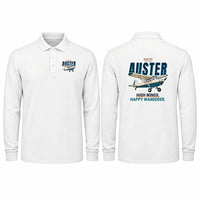 Thumbnail for Auster AOP.6 Premium Polo T-Shirts - Cartoon - Long Sleeve - White