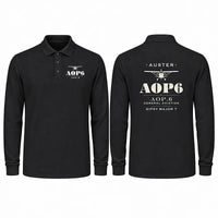 Thumbnail for Auster AOP.6 Premium Polo T-Shirts - Heritage - Long Sleeve - Black