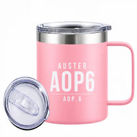 Thumbnail for Auster AOP.6 - Stainless Steel Mug - Tag - Pink