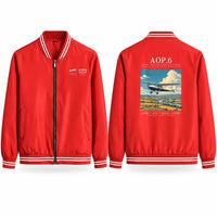Thumbnail for Auster AOP.6 Stylish Jackets - Baseball Collar - Poster - Red