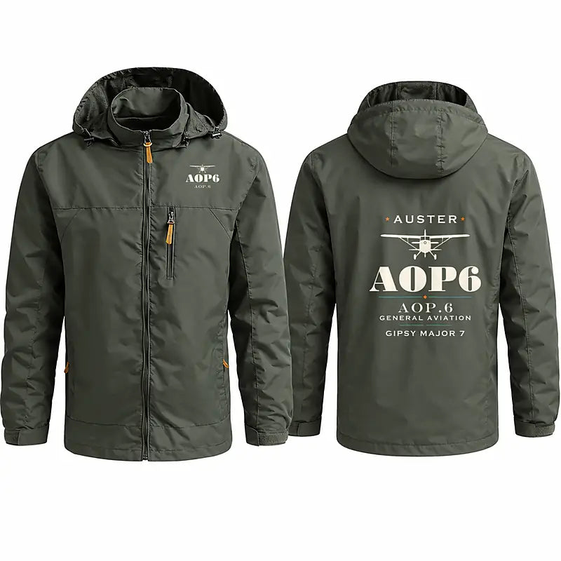Auster AOP.6 Stylish Jackets - Hooded Windbreaker - Heritage - Olive Green