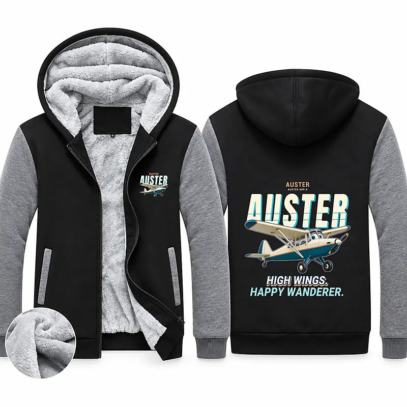 Auster AOP.6 Zipped Sweatshirts - Cartoon - Black & Gray