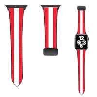 Thumbnail for Austria Flag Designed Leather Apple Watch Straps