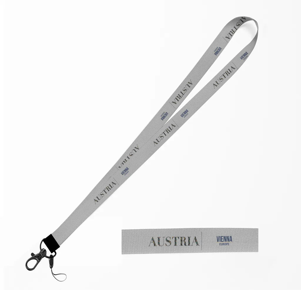 Austria Country Series lanyard - light gray
