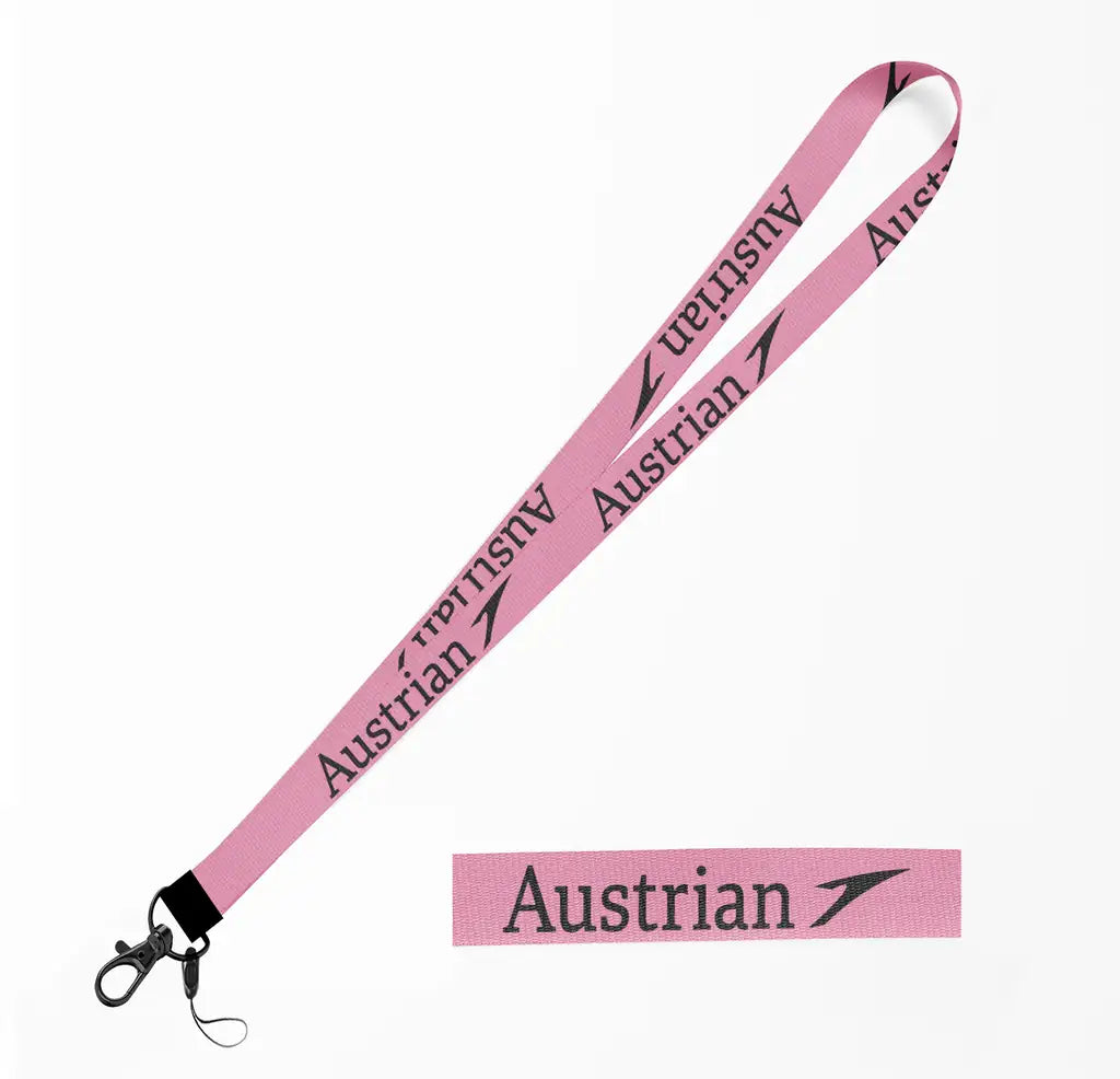 Austrian Airlines lanyard - pink