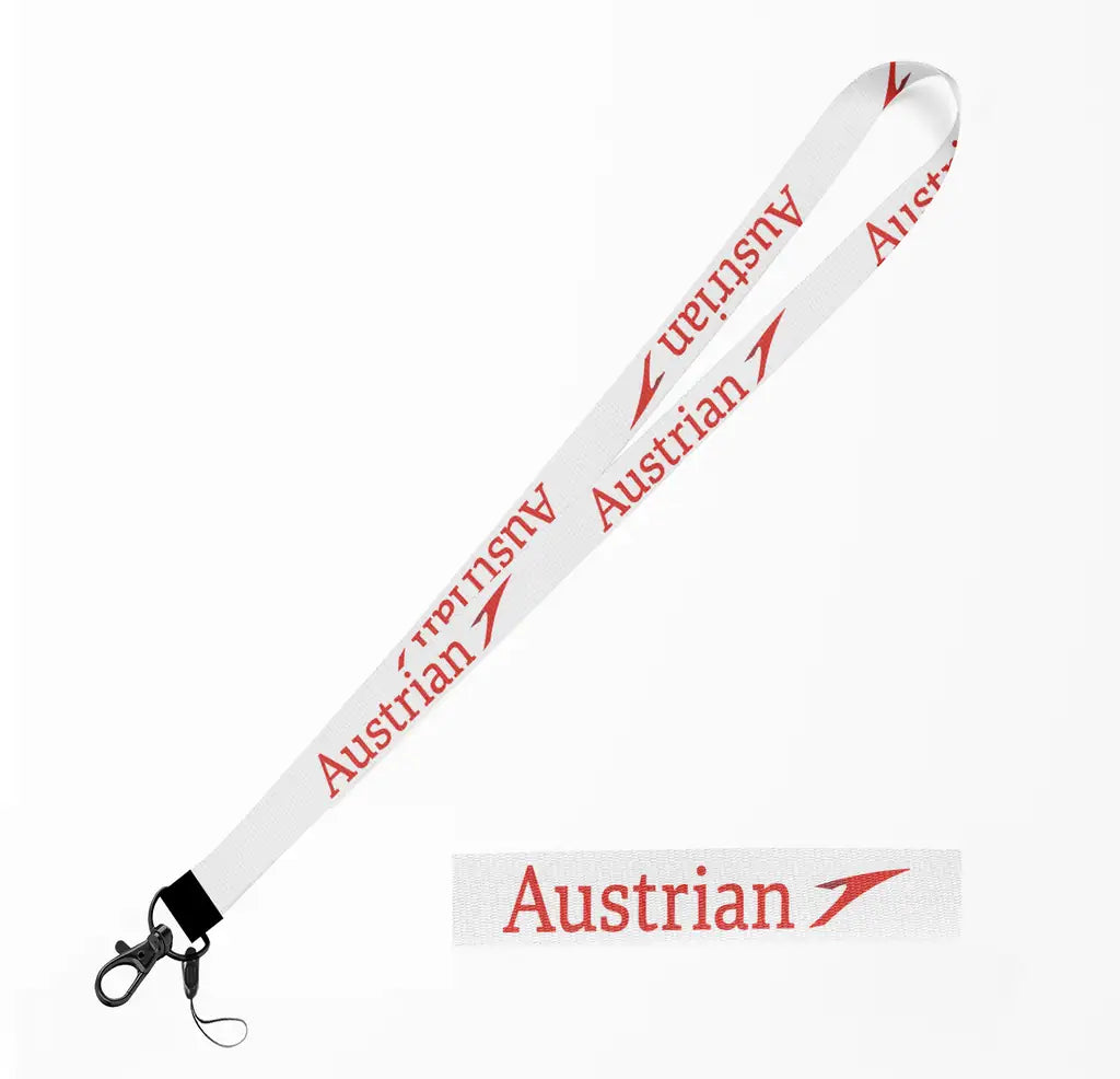 Austrian Airlines lanyard - white