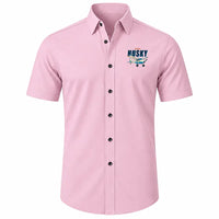 Thumbnail for Aviat Husky A-1C-180 - Short Sleeve Shirt - Cartoon - Pink