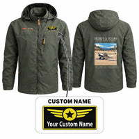 Thumbnail for Aviat Husky A-1C-180 Stylish Jackets - Hooded Windbreaker - Poster + Name - Olive Green