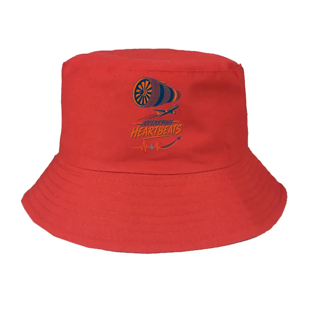 Aviation Heartbeats V2 summer hat - red