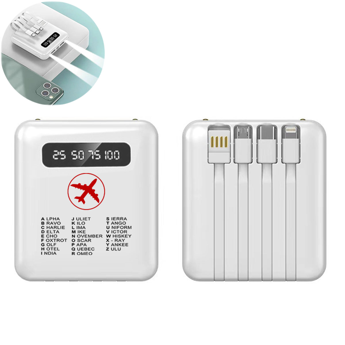 Aviation Alphabet 2 Designed 10000mAh Quick Charge Powerbank