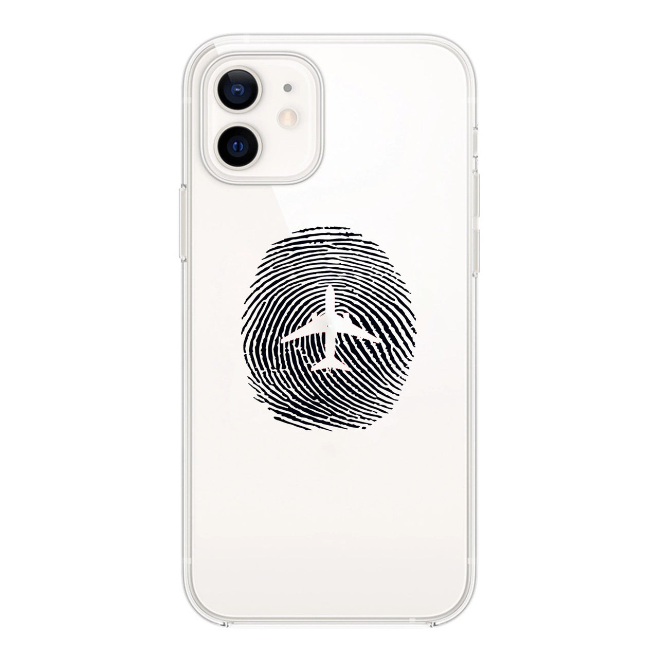 Aviation Finger Print Designed Transparent Silicone iPhone Cases