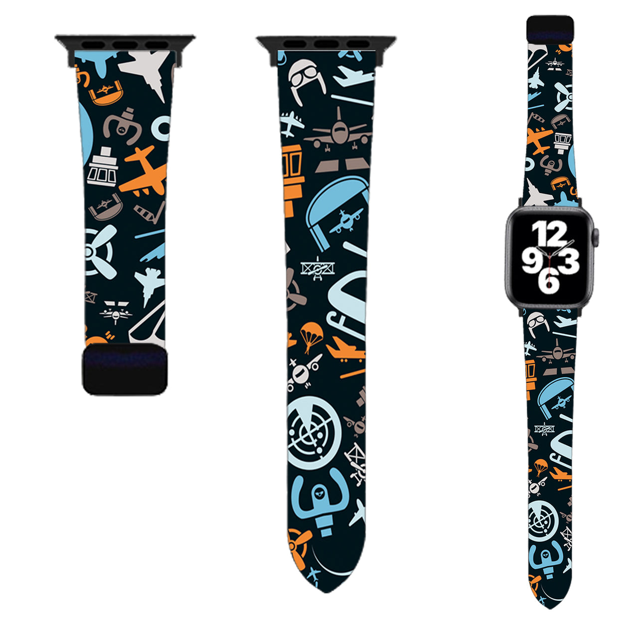 Aviation Icons Designed Soft Silicone Apple Watch Bands