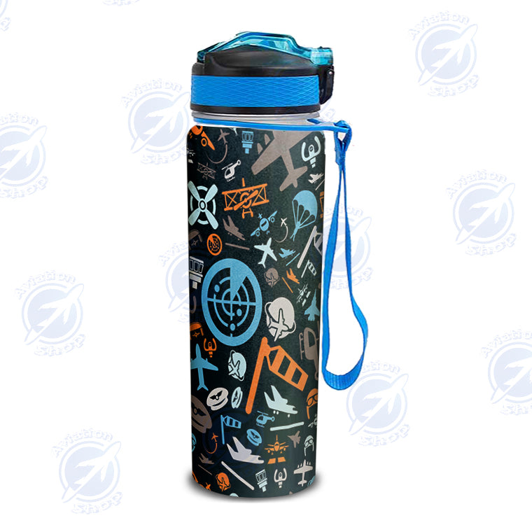 Aviation Icons Designed Sports Kettles