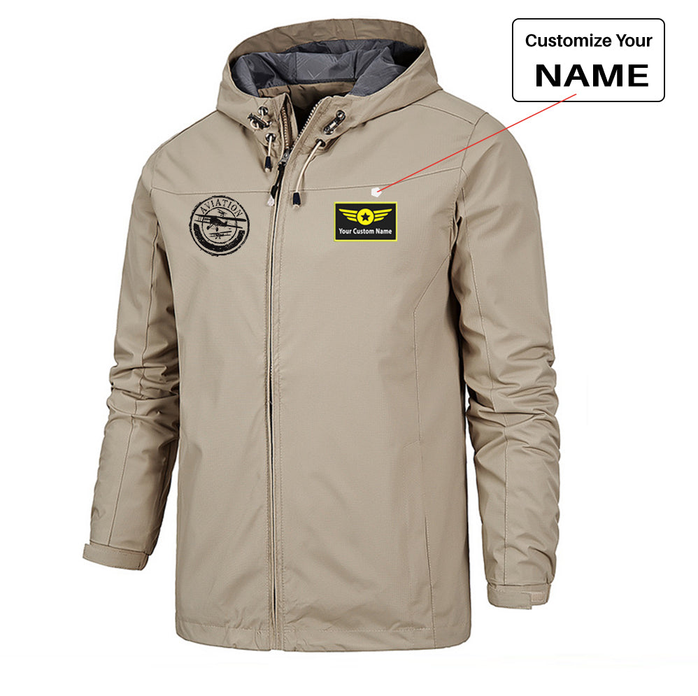 Aviation Lovers Designed Rain Jackets & Windbreakers