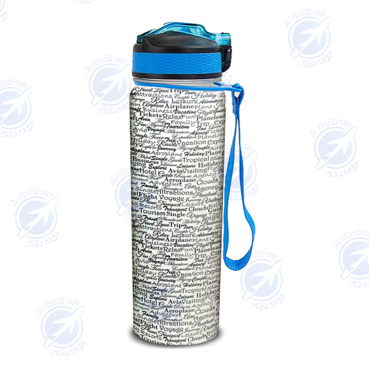 Aviation Lovers Texts Designed Sports Kettles