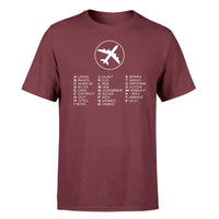 Thumbnail for Aviation Alphabet 2 design on dark red single side