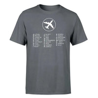 Thumbnail for Aviation Alphabet 2 design on gray single side
