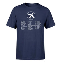 Thumbnail for Aviation Alphabet 2 design on navy blue single side