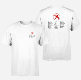 Double-Side Printing — Aviation Alphabet 2 Double-Side T-Shirt