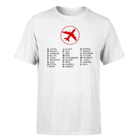 Thumbnail for Aviation Alphabet 2 design on white single side