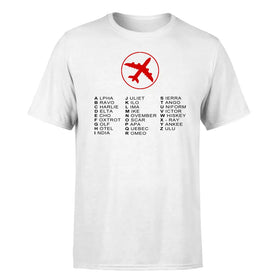 Single-Side Printing — Aviation Alphabet 2 Double-Side T-Shirt