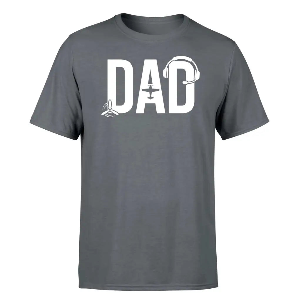 Aviation Dad design on gray single side