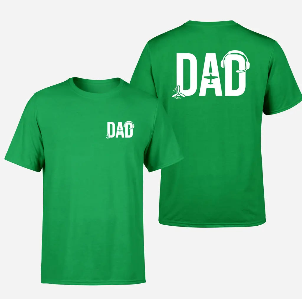 Aviation Dad design on green double side