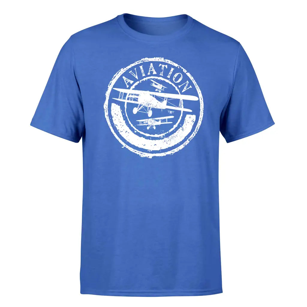Aviation Lovers design on blue single side