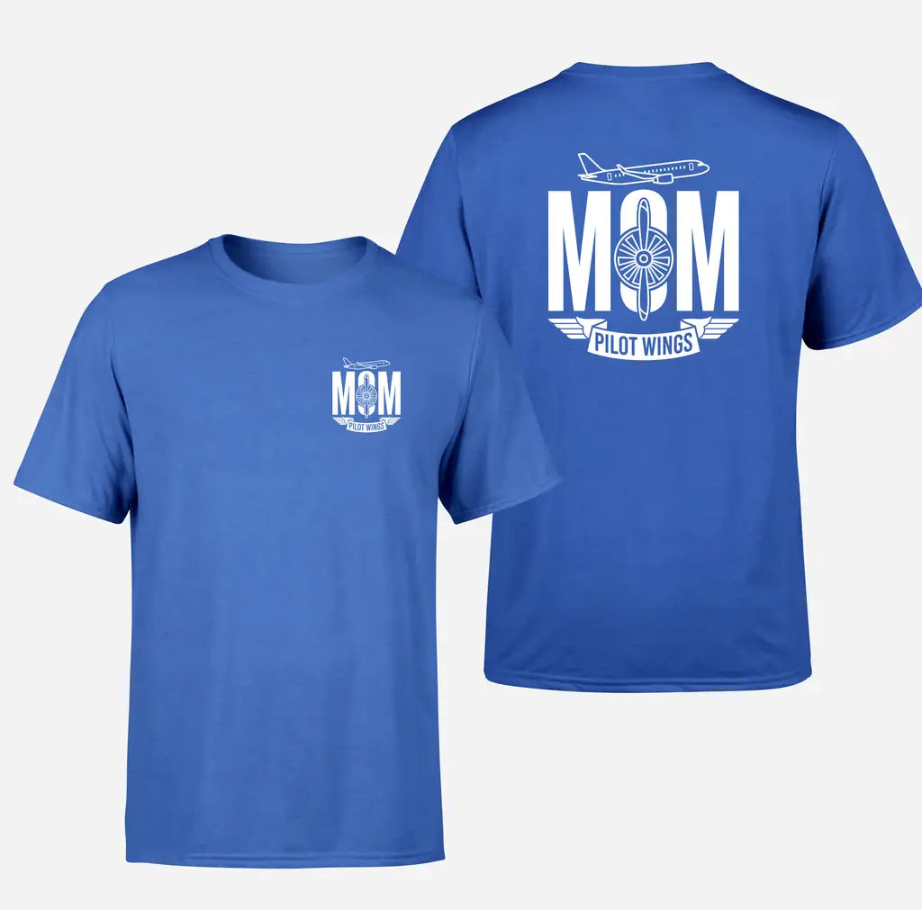 Aviation Mom design on blue double side