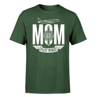 Thumbnail for Aviation Mom design on dark green single side
