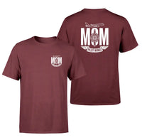Thumbnail for Aviation Mom design on dark red double side