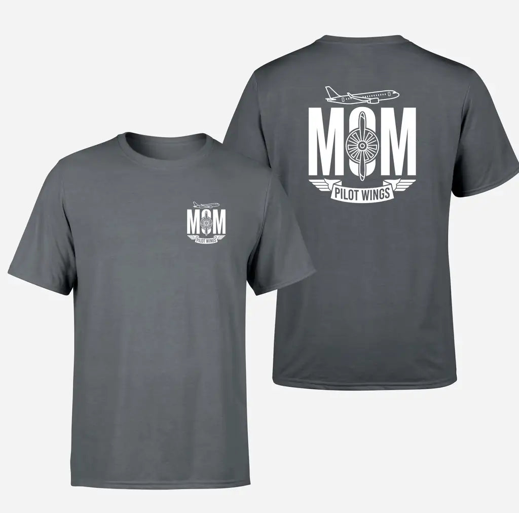 Aviation Mom design on gray double side