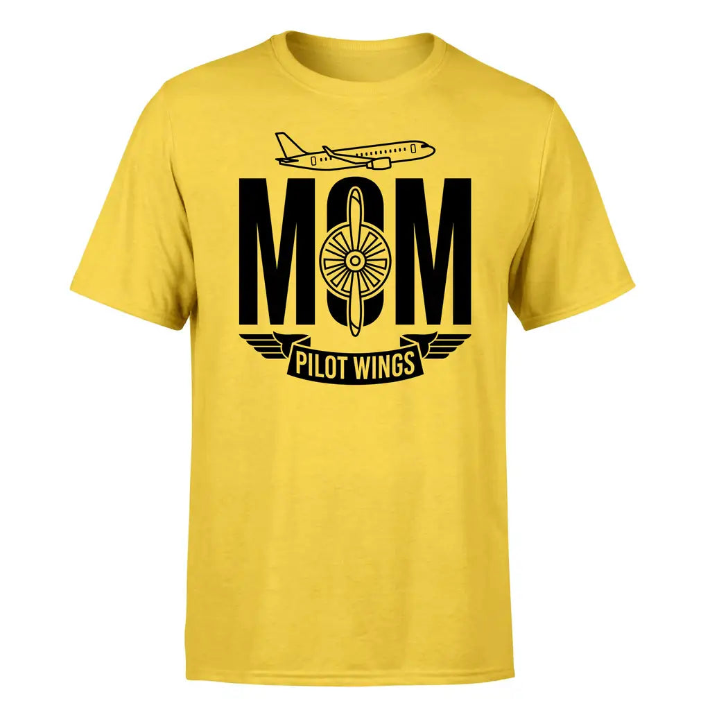 Aviation Mom design on yellow single side