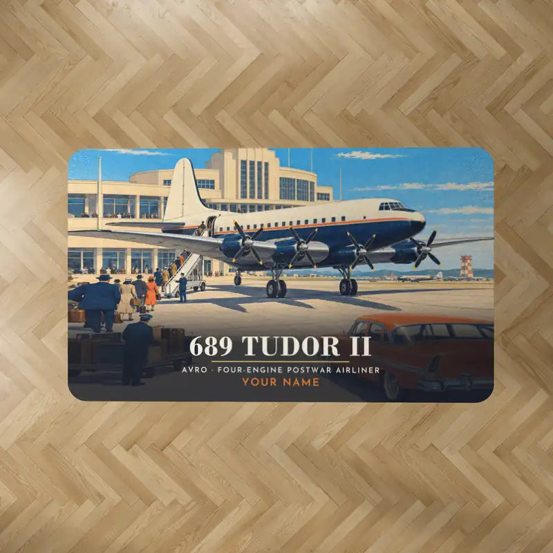 Avro 689 Tudor II - 3D + Name - Rectangle Carpet - Full Print