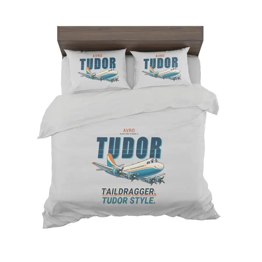 Avro 689 Tudor II - Cartoon - Bedding Set - Light Gray