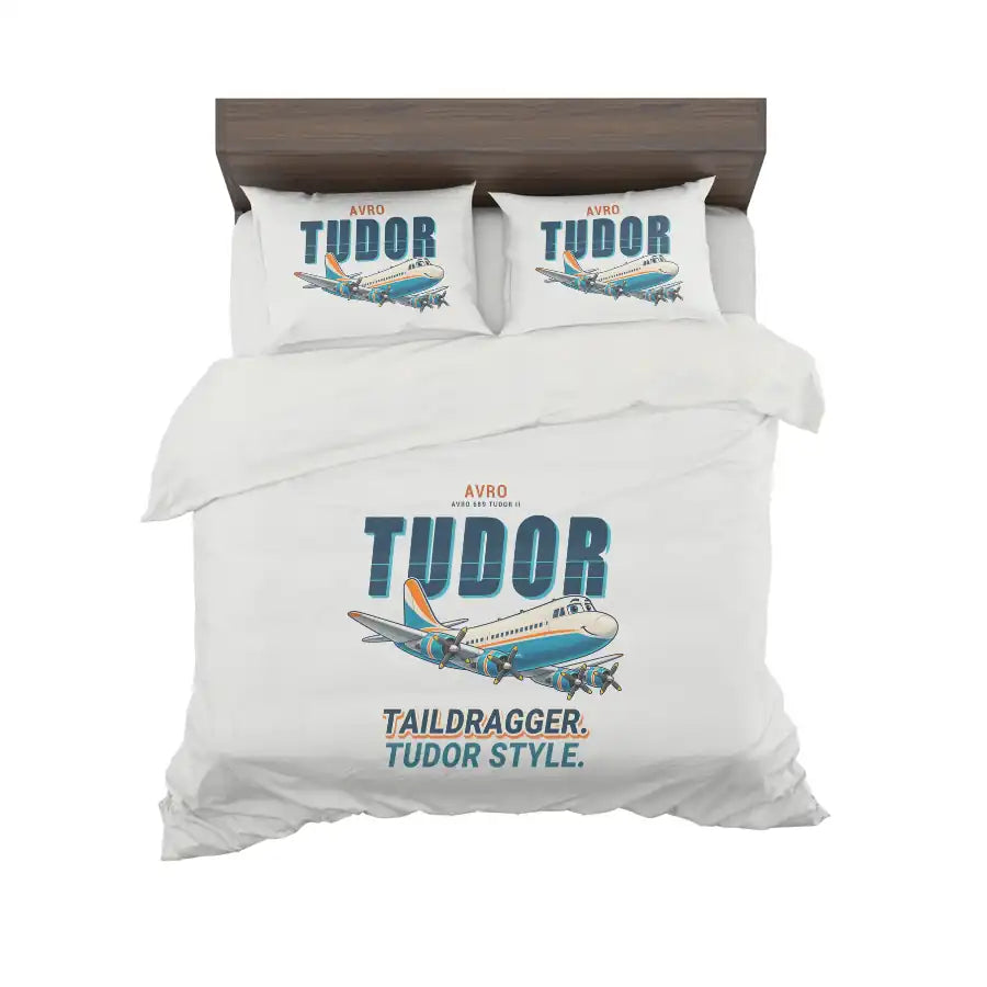 Avro 689 Tudor II - Cartoon - Bedding Set - White