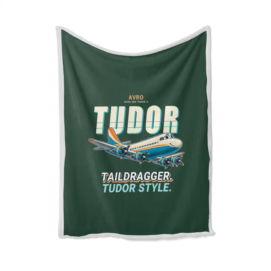 Avro 689 Tudor II - Cartoon - Blanket - Dark Green