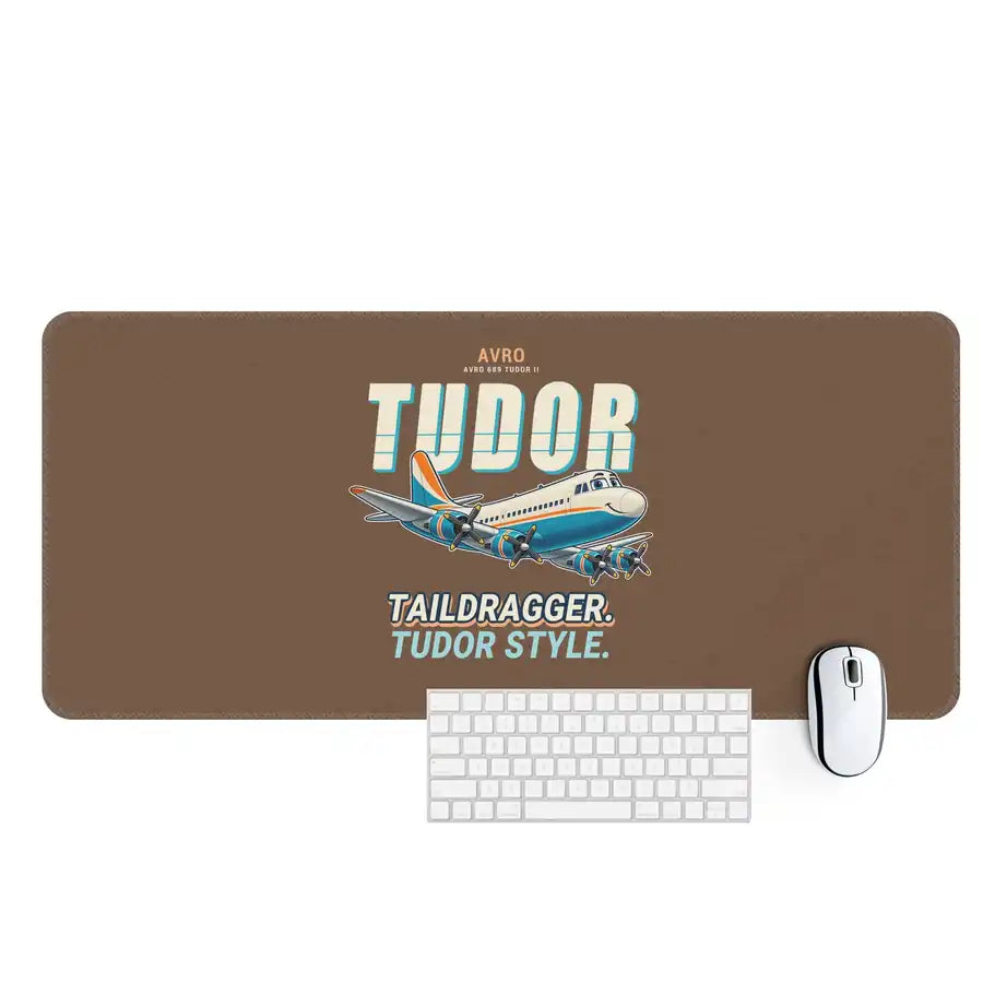 Avro 689 Tudor II - Cartoon - Desk Mat - Brown