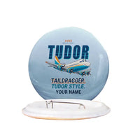Thumbnail for Avro 689 Tudor II - Cartoon + Name - Pin - Light Blue