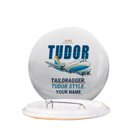 Thumbnail for Avro 689 Tudor II - Cartoon + Name - Pin - White