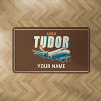 Thumbnail for Avro 689 Tudor II - Cartoon + Name - Rectangle Carpet - Brown