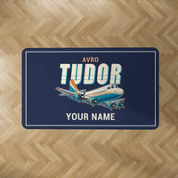 Thumbnail for Avro 689 Tudor II - Cartoon + Name - Rectangle Carpet - Dark Blue