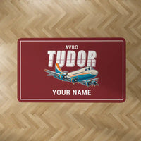 Thumbnail for Avro 689 Tudor II - Cartoon + Name - Rectangle Carpet - Dark Red