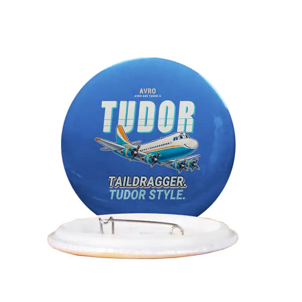 Avro 689 Tudor II - Cartoon - Pin - Blue